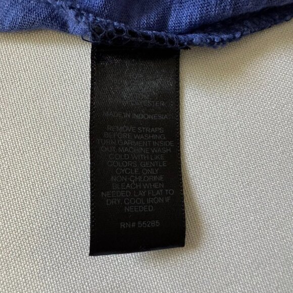 EXPRESS Royal Blue Tiedye Size Medium Strapless Dress Tube Top Sheer Bottom - Picture 14 of 14